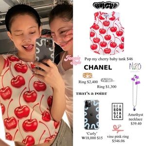 Blackpink Jennie Omighty pop my cherry baby tank